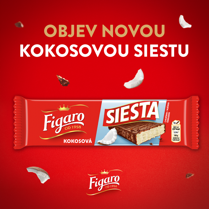 Figaro Siesta Kokosová 45g – novinka s nádechem exotiky